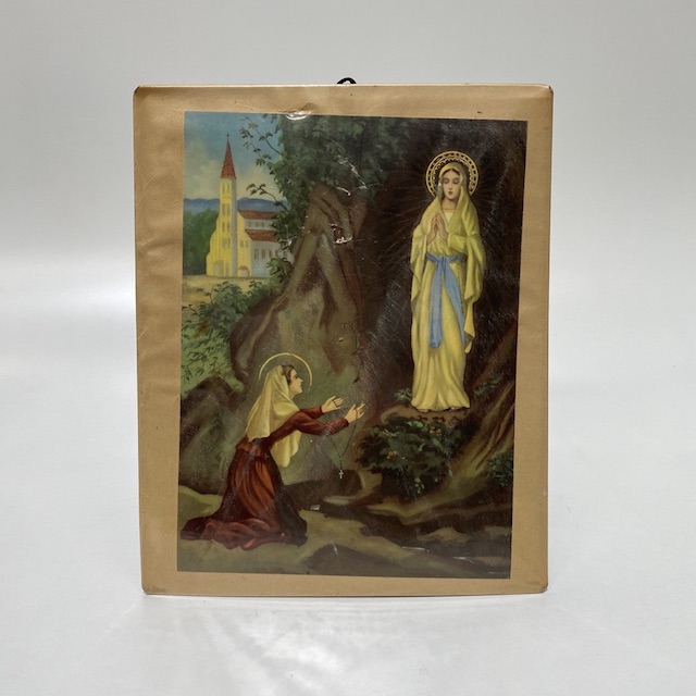 ARTWORK, Religious - Padded Plastic Coated (Aged Yellowed)